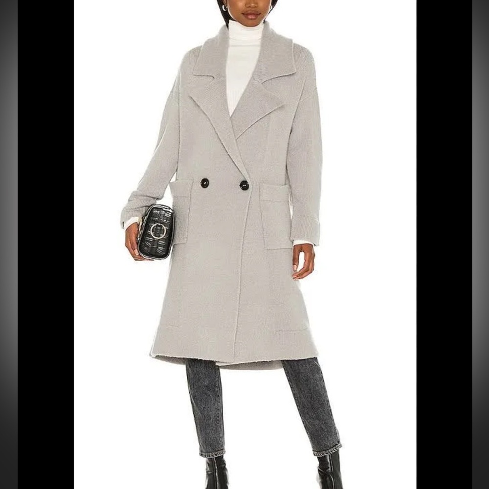 Show Me Your MuMu Melrose Sweater Jacket in Grey Knit